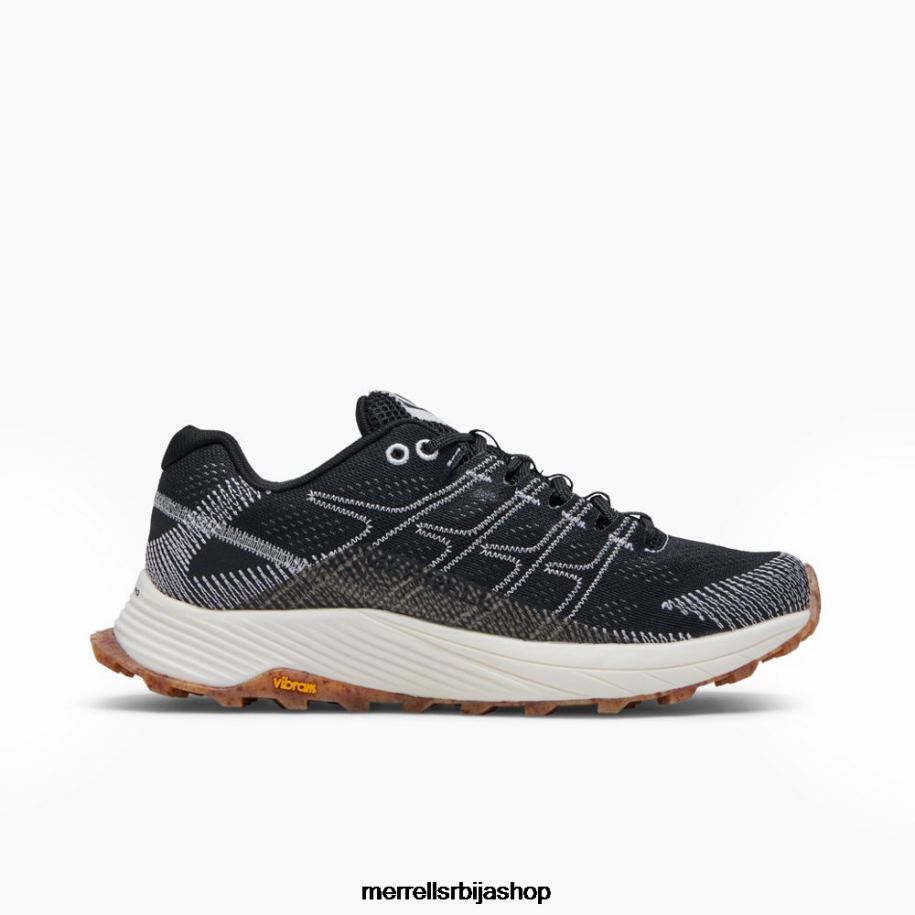 Жене моаб фли ецо дие широка ширина (ј067092в) Merrell црно бели ципеле 6X68L674