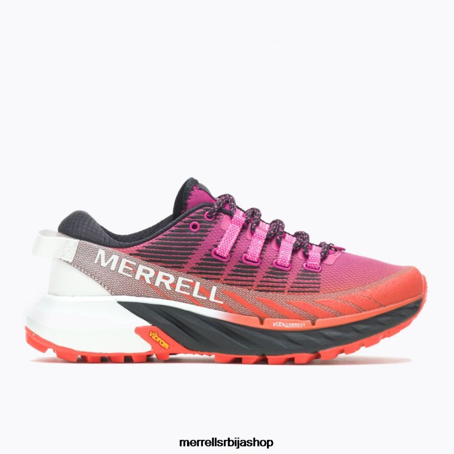 Жене агилити пеак 4 (ј067524) Merrell фуксија/мандарина ципеле 6X68L925