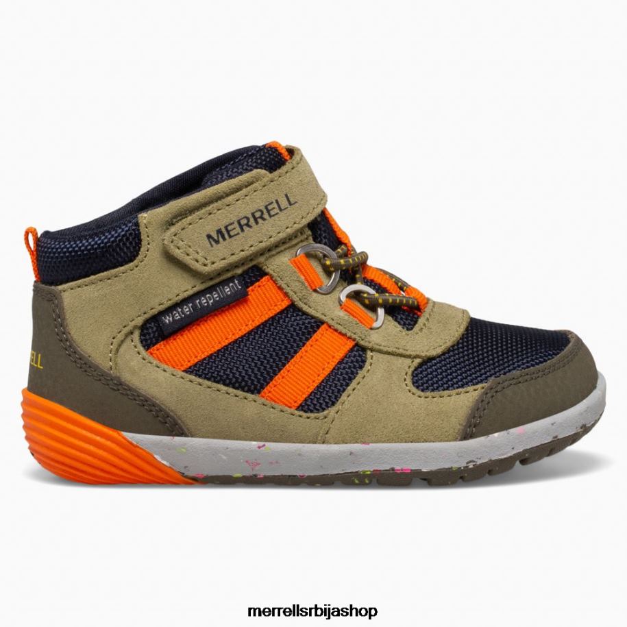 клинци голи кораци ридге јр планинар (мл266269) Merrell маслина/плава/наранџаста ципеле 6X68L1457