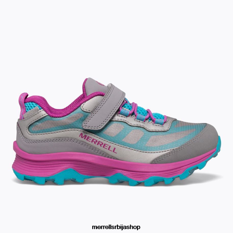 клинци моаб брзина ниска клима водоотпоран (мк165211) Merrell сива/сребрна/тиркизна ципеле 6X68L1362