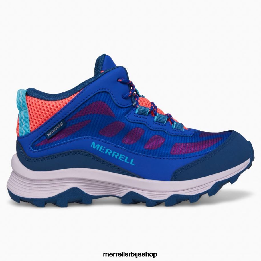 клинци моаб спеед мид водоотпоран (мк166990) Merrell плава/бобица/турк ципеле 6X68L1379