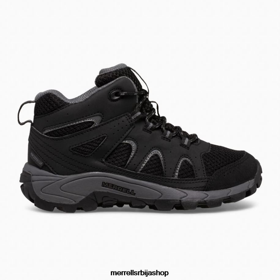 клинци Оакцреек водоотпорне чизме средње чипке (мк265426) Merrell црно/сиво ципеле 6X68L1445