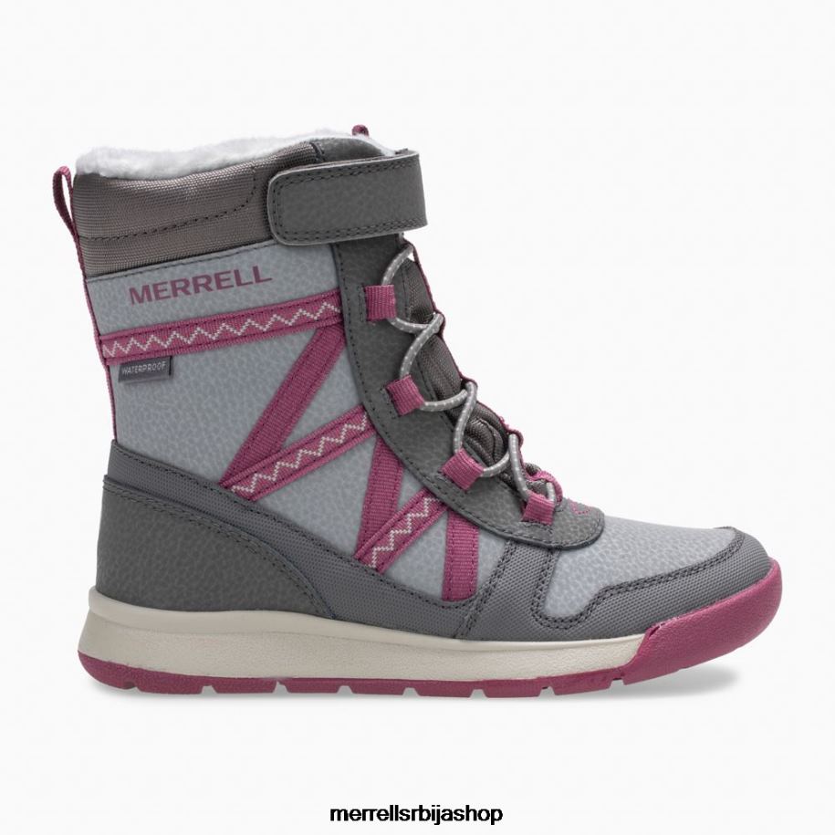 клинци водоотпорне чизме за снег црусх 2.0 (мк163129к) Merrell сиво/бобичасто ципеле 6X68L1506