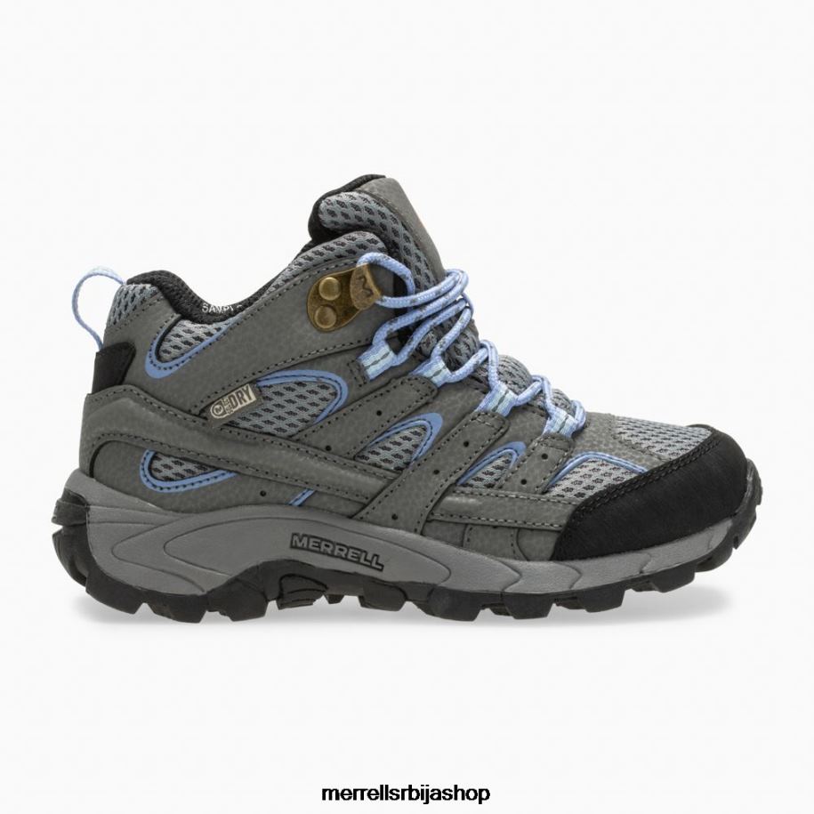 клинци моаб 2 средње водоотпорне чизме (мк162260) Merrell сива/перивинкле ципеле 6X68L804