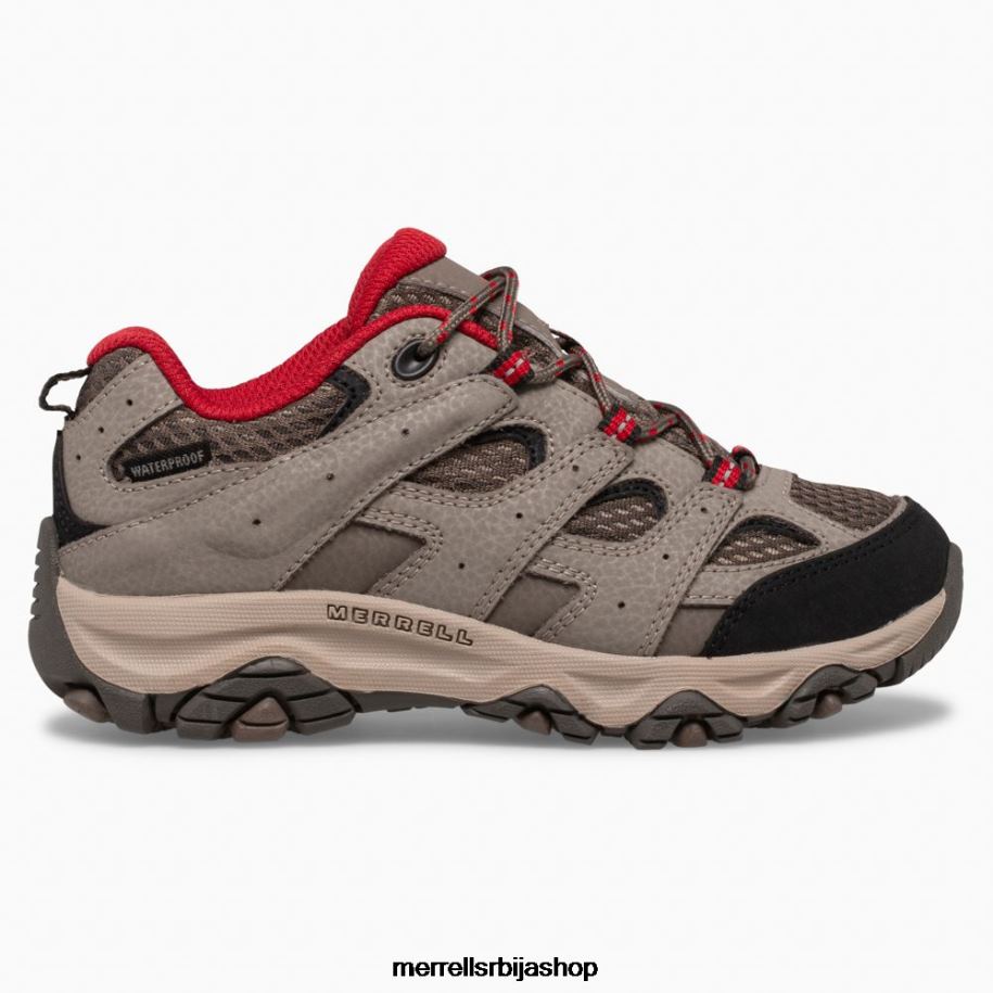 клинци моаб 3 ниске водоотпорне патике од чипке (мк265705) Merrell балван црвено ципеле 6X68L1478