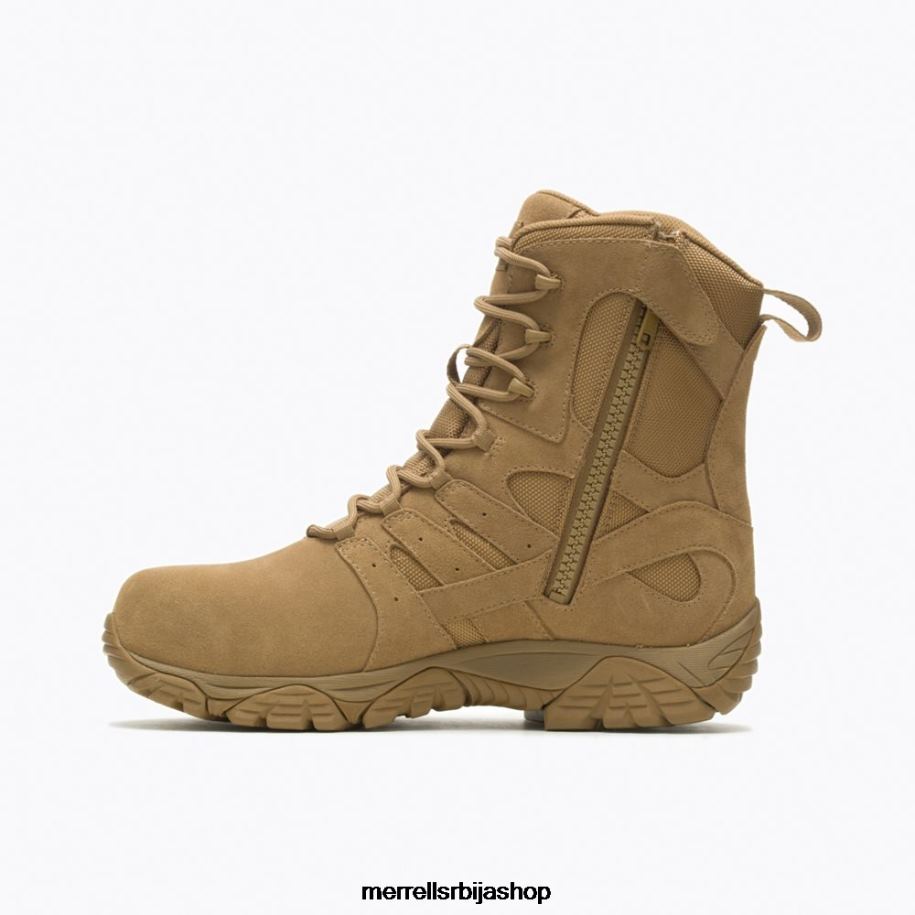 мушкарци моаб 2 8'' чизме за одбрану са патентним затварачем (ј099371) Merrell тамни којот ципеле 6X68L448