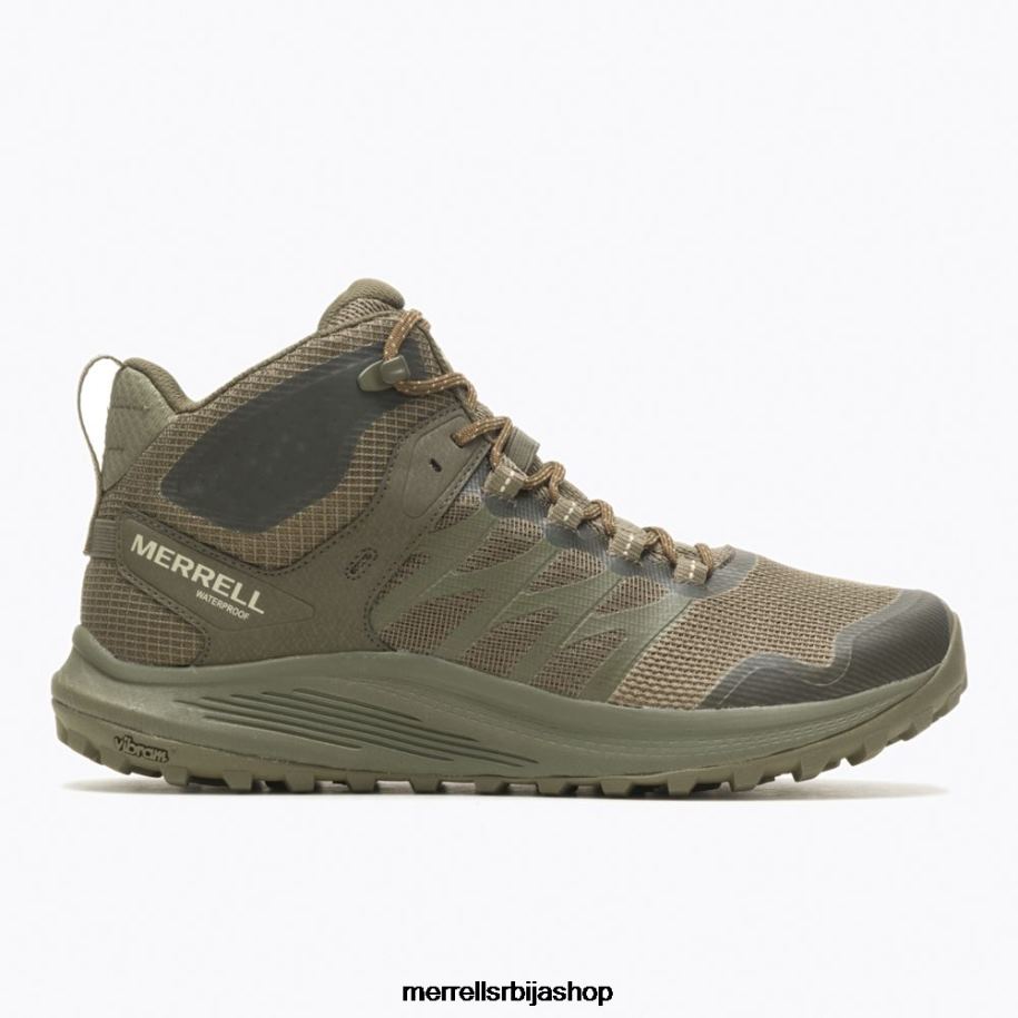 мушкарци нова 3 средња тактичка водоотпорна чизма (ј005053) Merrell маслина ципеле 6X68L383