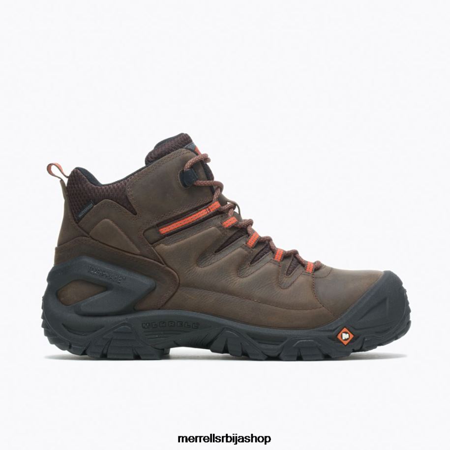 мушкарци Стронгфиелд кожне радне чизме од 6'' водоотпорне (ј099341) Merrell еспрессо ципеле 6X68L716