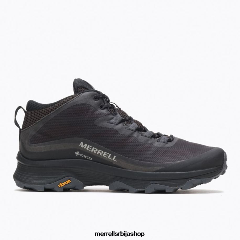 мушкарци моаб спеед мид горе-тек (ј067075) Merrell црно/асфалт ципеле 6X68L190