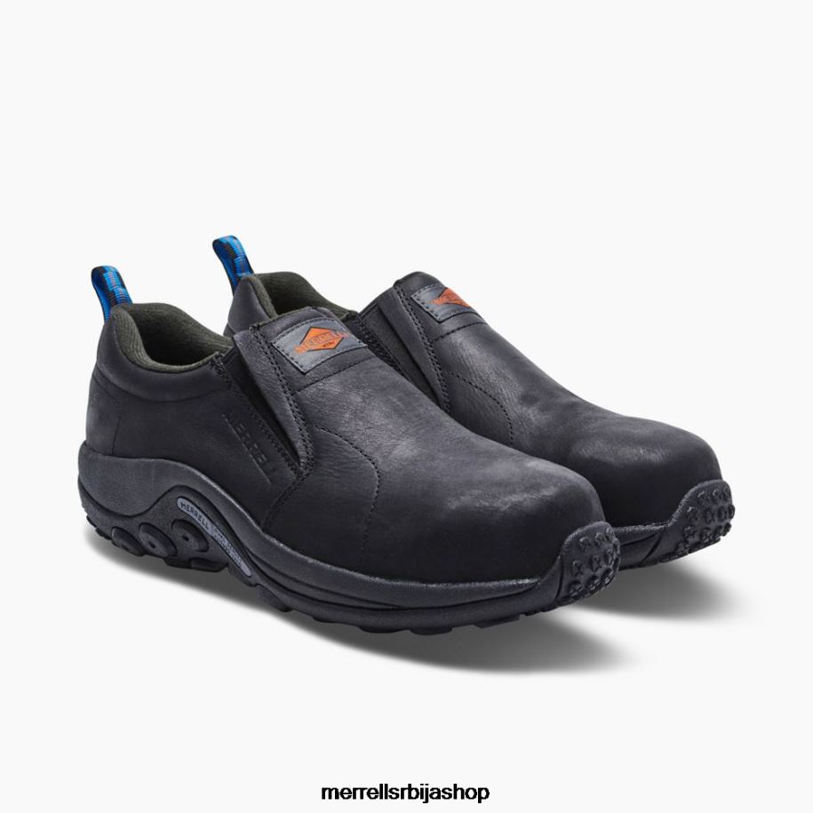 мушкарци јунгле моц кожне радне ципеле (ј099317) Merrell црн ципеле 6X68L345