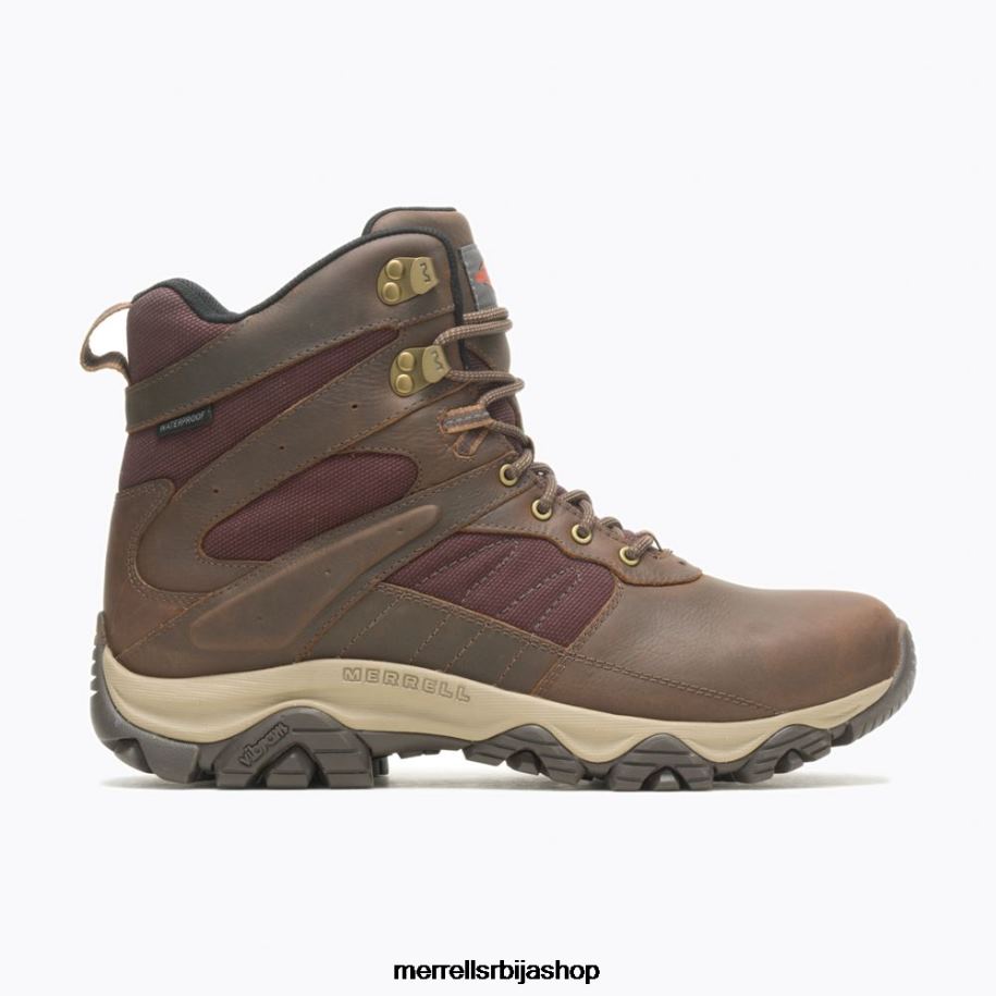 мушкарци моаб 2 дрвена 6'' водоотпорна (ј004653) Merrell карамела ципеле 6X68L598