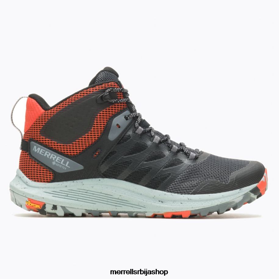 мушкарци нова 3 мид горе-тек (ј067615) Merrell црна/мандарина ципеле 6X68L42
