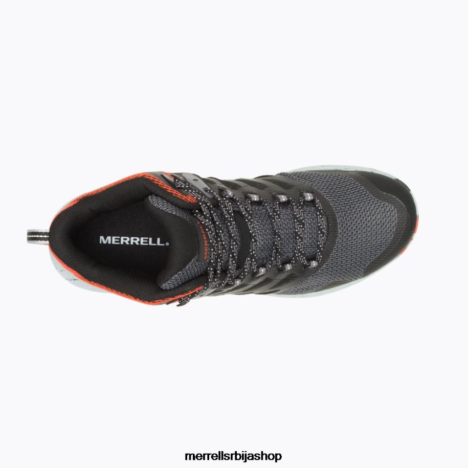 мушкарци нова 3 мид горе-тек (ј067615) Merrell црна/мандарина ципеле 6X68L42