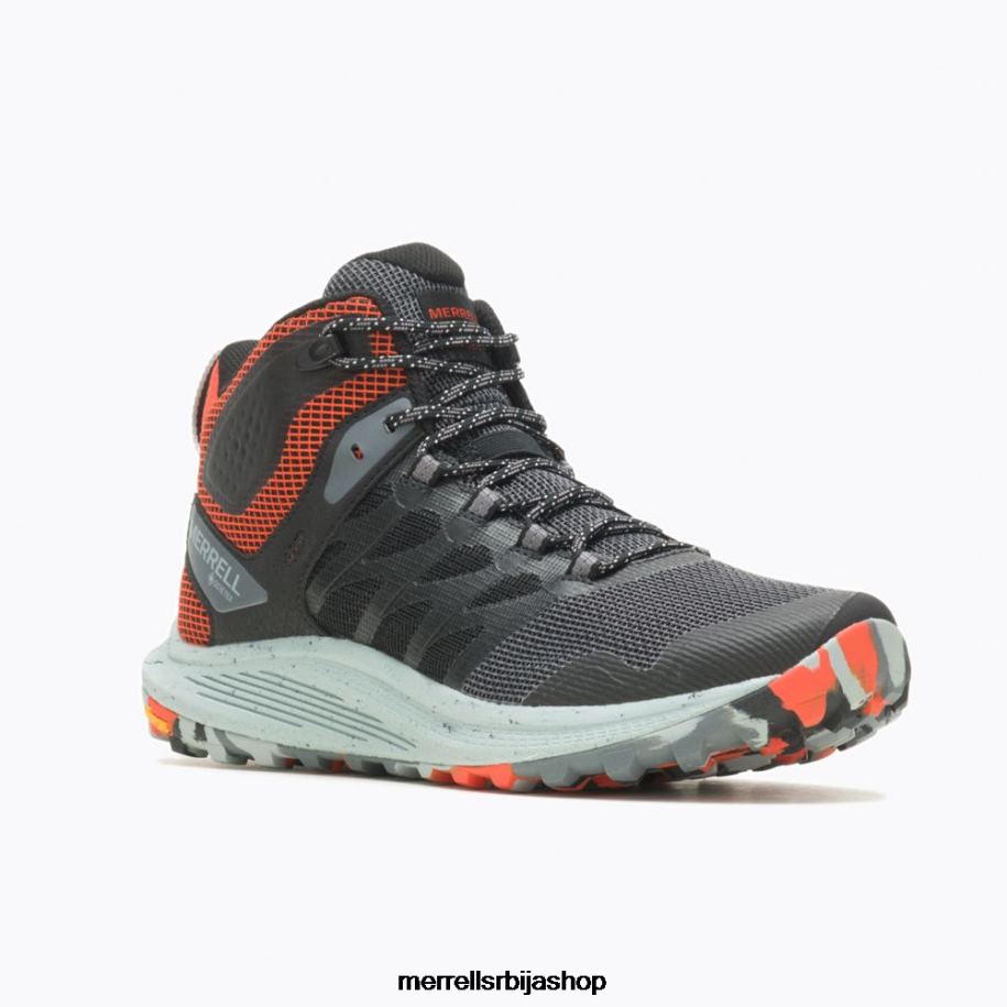 мушкарци нова 3 мид горе-тек (ј067615) Merrell црна/мандарина ципеле 6X68L42