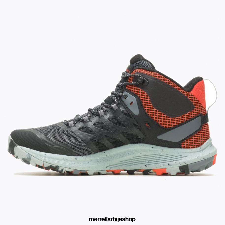 мушкарци нова 3 мид горе-тек (ј067615) Merrell црна/мандарина ципеле 6X68L42