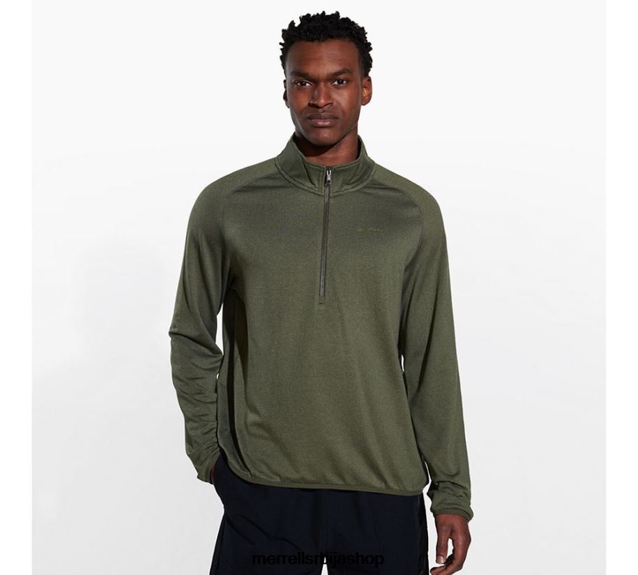 мушкарци геотек 1/4 зип (јмс26326-327) Merrell прашњави маслинов вријесак Одећа 6X68L415