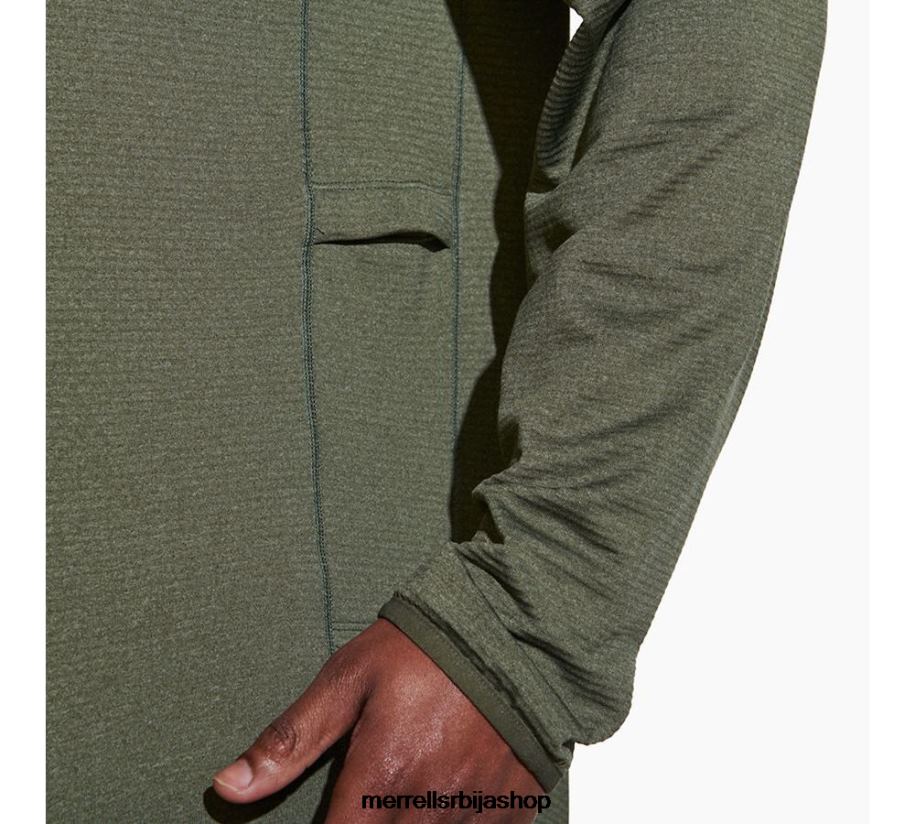 мушкарци геотек 1/4 зип (јмс26326-327) Merrell прашњави маслинов вријесак Одећа 6X68L415