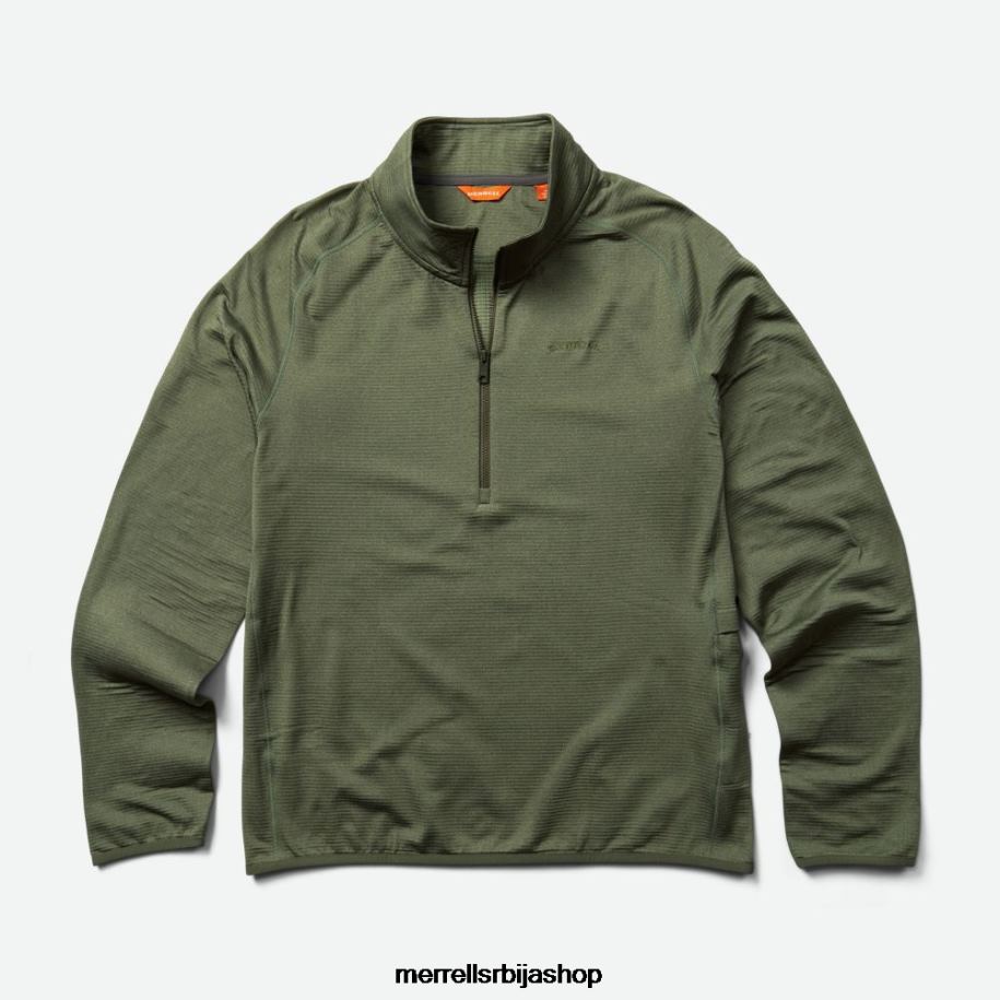 мушкарци геотек 1/4 зип (јмс26326-327) Merrell прашњави маслинов вријесак Одећа 6X68L415