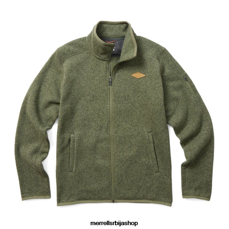 мушкарци џемпер време пун зип (јмф26296-327) Merrell прашњави маслинов вријесак Одећа 6X68L429