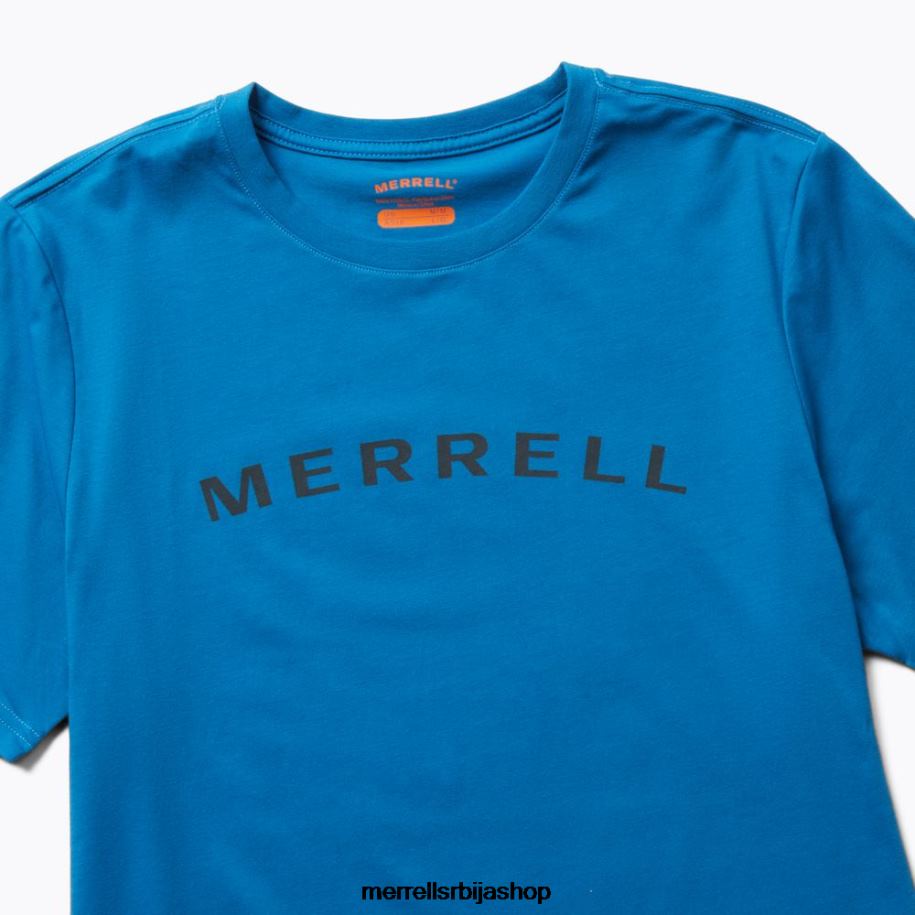 мушкарци мајица кратких рукава са натписом (јмс26332-352) Merrell Плави Одећа 6X68L583