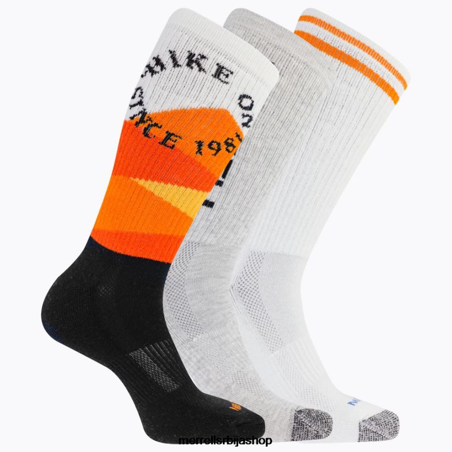 унисек рециклиране чарапе за посаду од 3 паковања (јсф26906-001) Merrell блацк ассортед Прибор 6X68L310